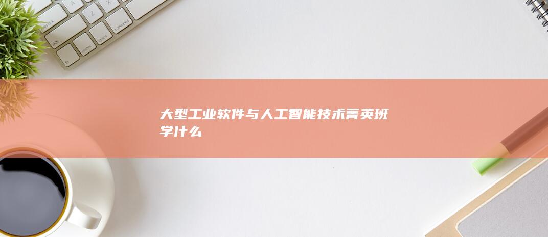 大型工业软件与人工智能技术菁英班学什么