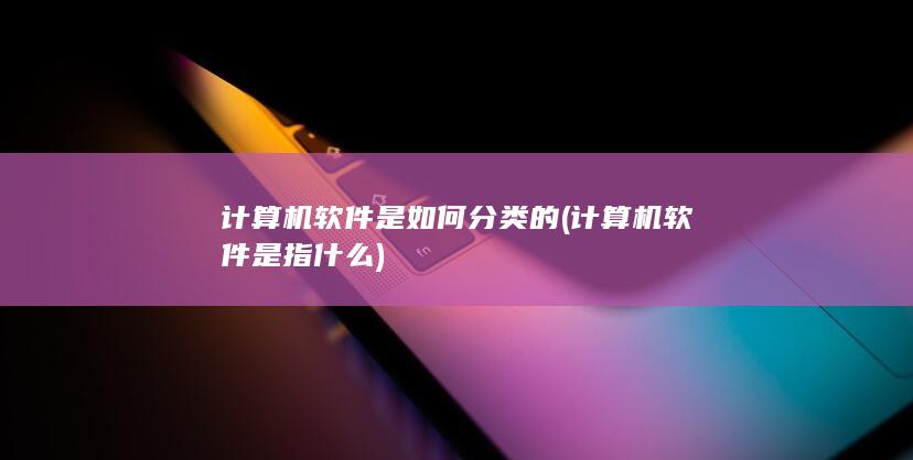 计算机软件是指什么