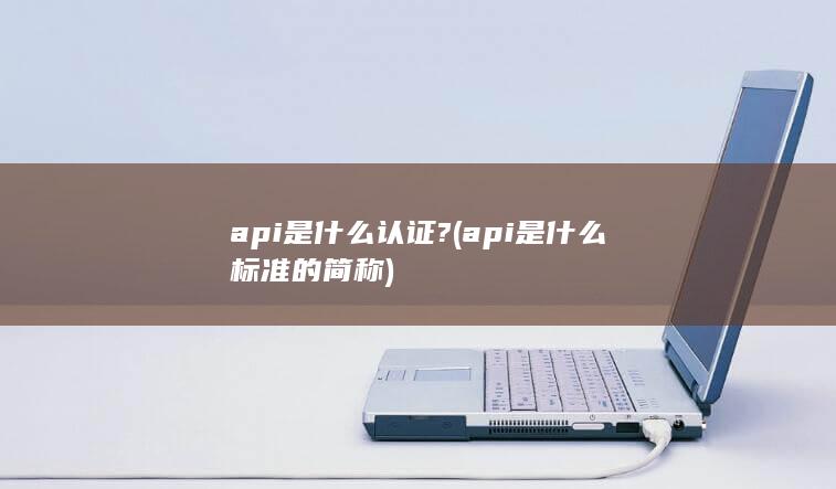 api是什么认证?