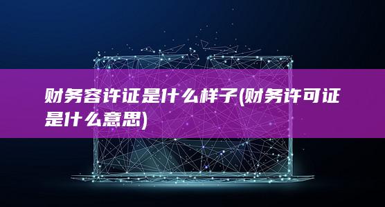 财务容许证是什么样子