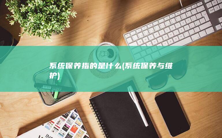 系统保养与维护