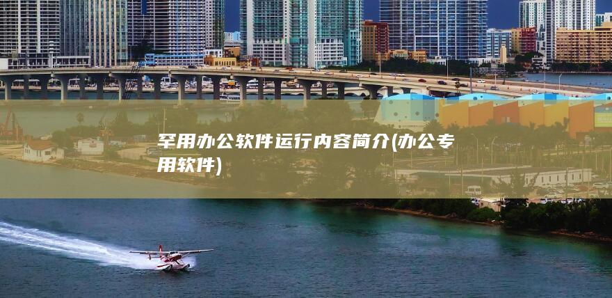 罕用办公软件运行内容简介