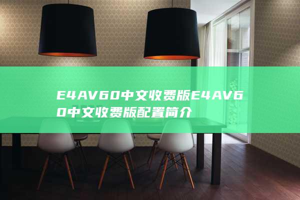 E4AV60中文收费版E4AV60中文收费版配置简介