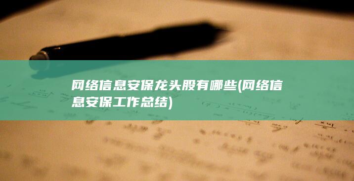 网络信息安保龙头股有哪些
