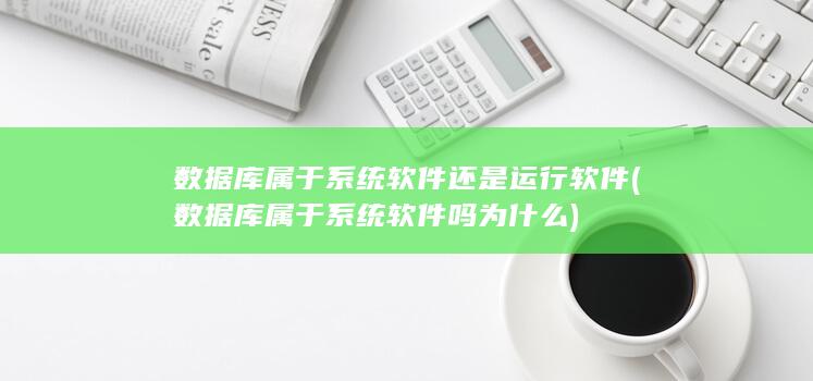 数据库属于系统软件还是运行软件