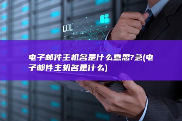 电子邮件主机名是什么意思?急