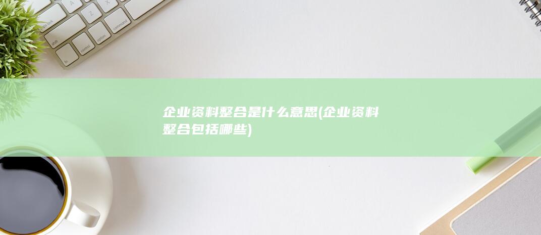 企业资料整合包括哪些