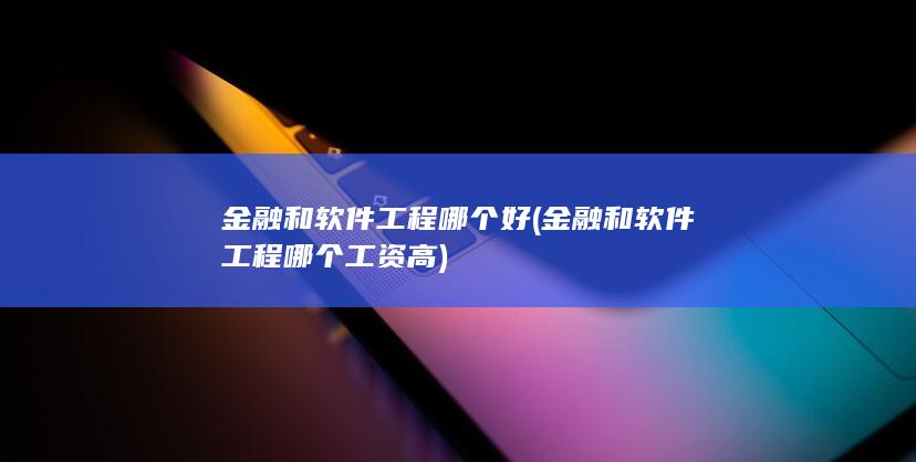 金融和软件工程哪个工资高