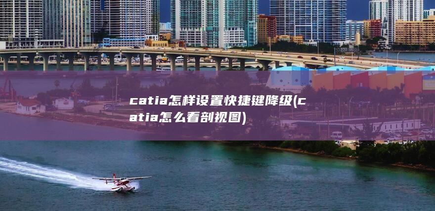 catia怎样设置快捷键降级