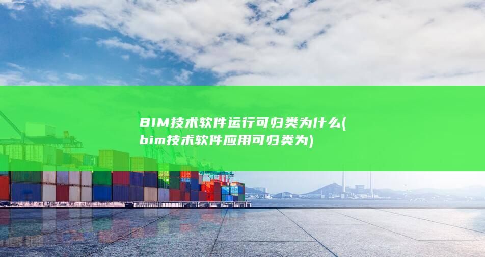 BIM技术软件运行可归类为什么