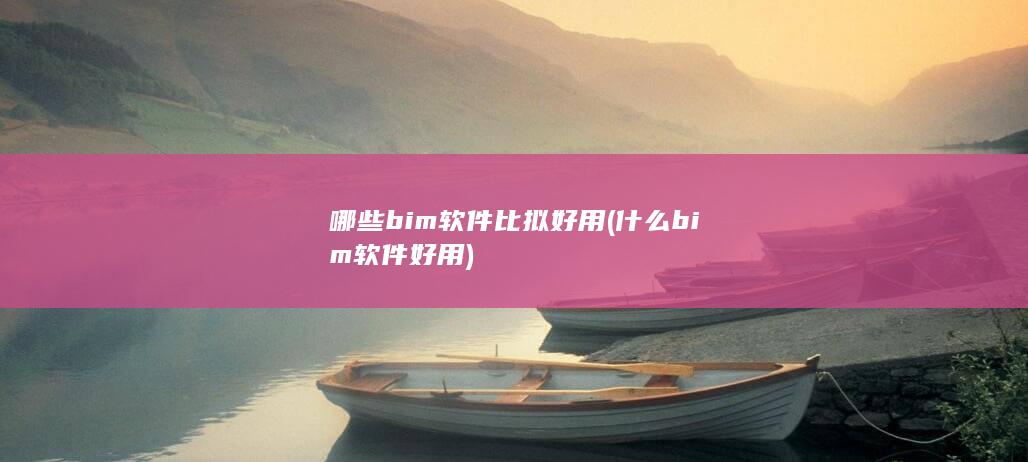 什么bim软件好用