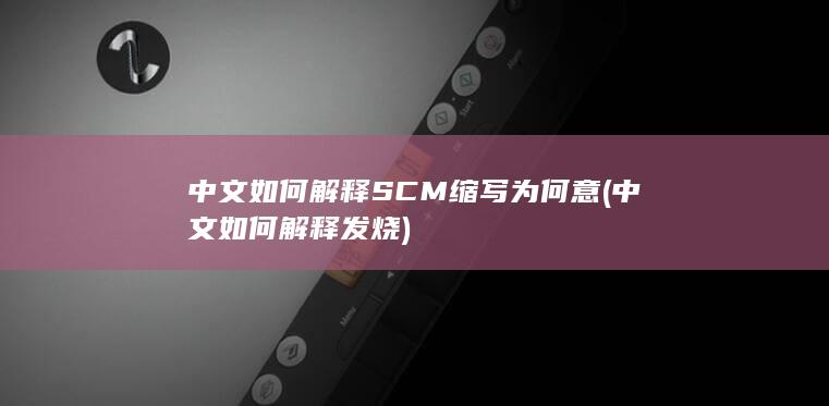 中文如何解释